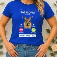 Big Floppa Is Calling Caracal Big Cat Floopa Memes Women's T-Shirt thumb 2