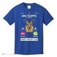 Big Floppa Is Calling Caracal Big Cat Floopa Memes Kids T-Shirt thumb 0