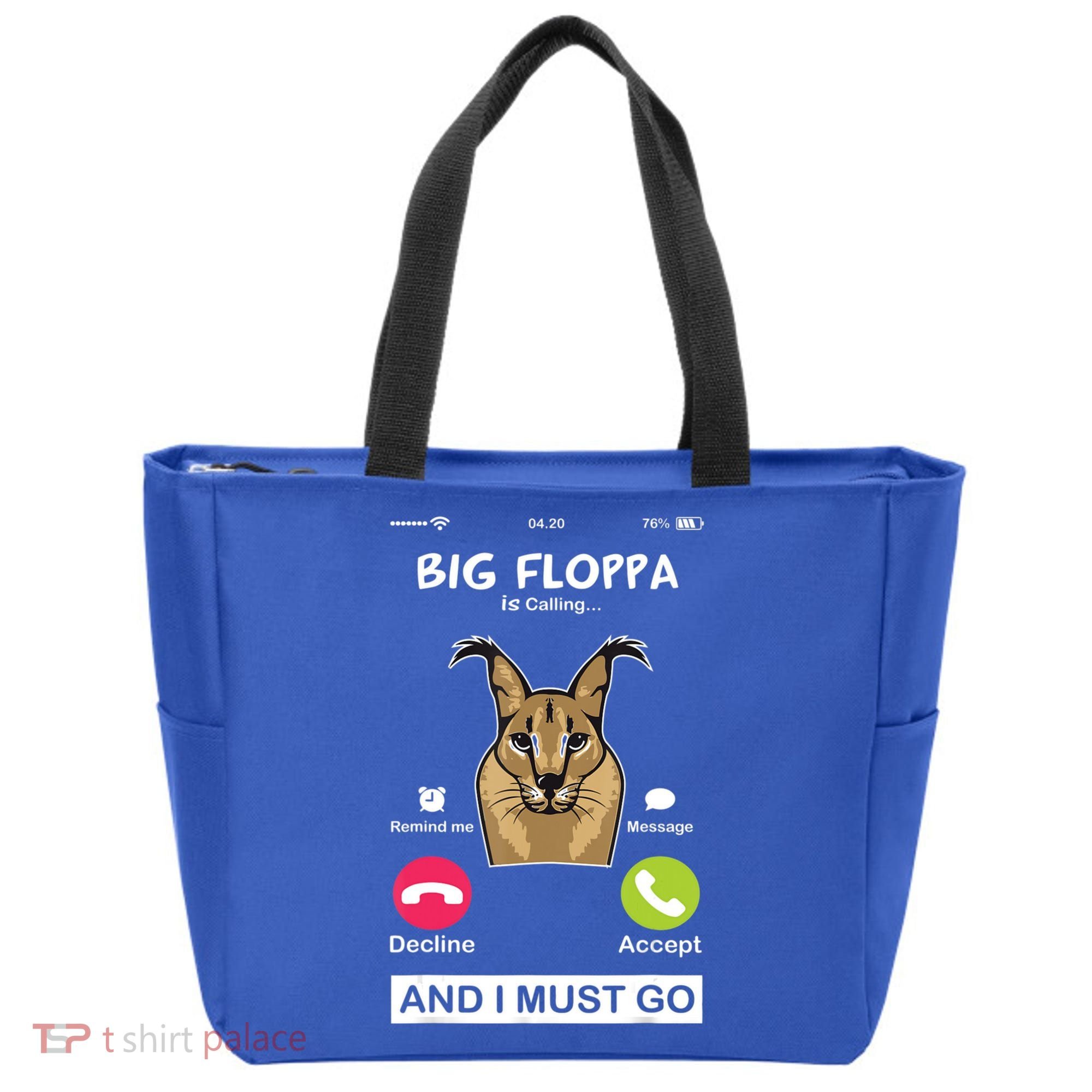 Big Floppa Is Calling Caracal Big Cat Floopa Memes Tote Bag