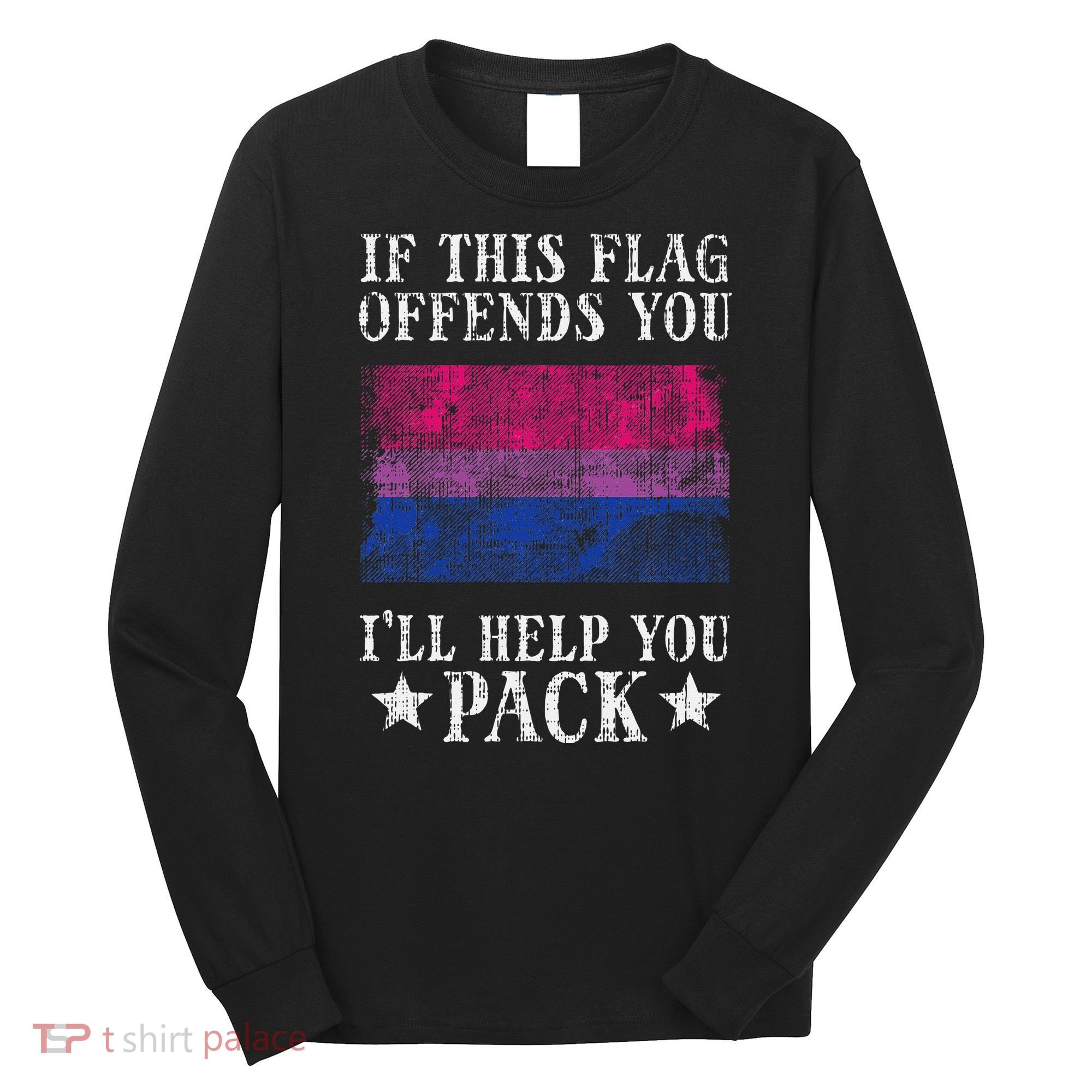 Bisexual Flag If This Offends You Bi Pride Lgbtq Long Sleeve Shirt