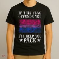 Bisexual Flag If This Offends You Bi Pride Lgbtq T-Shirt thumb 3