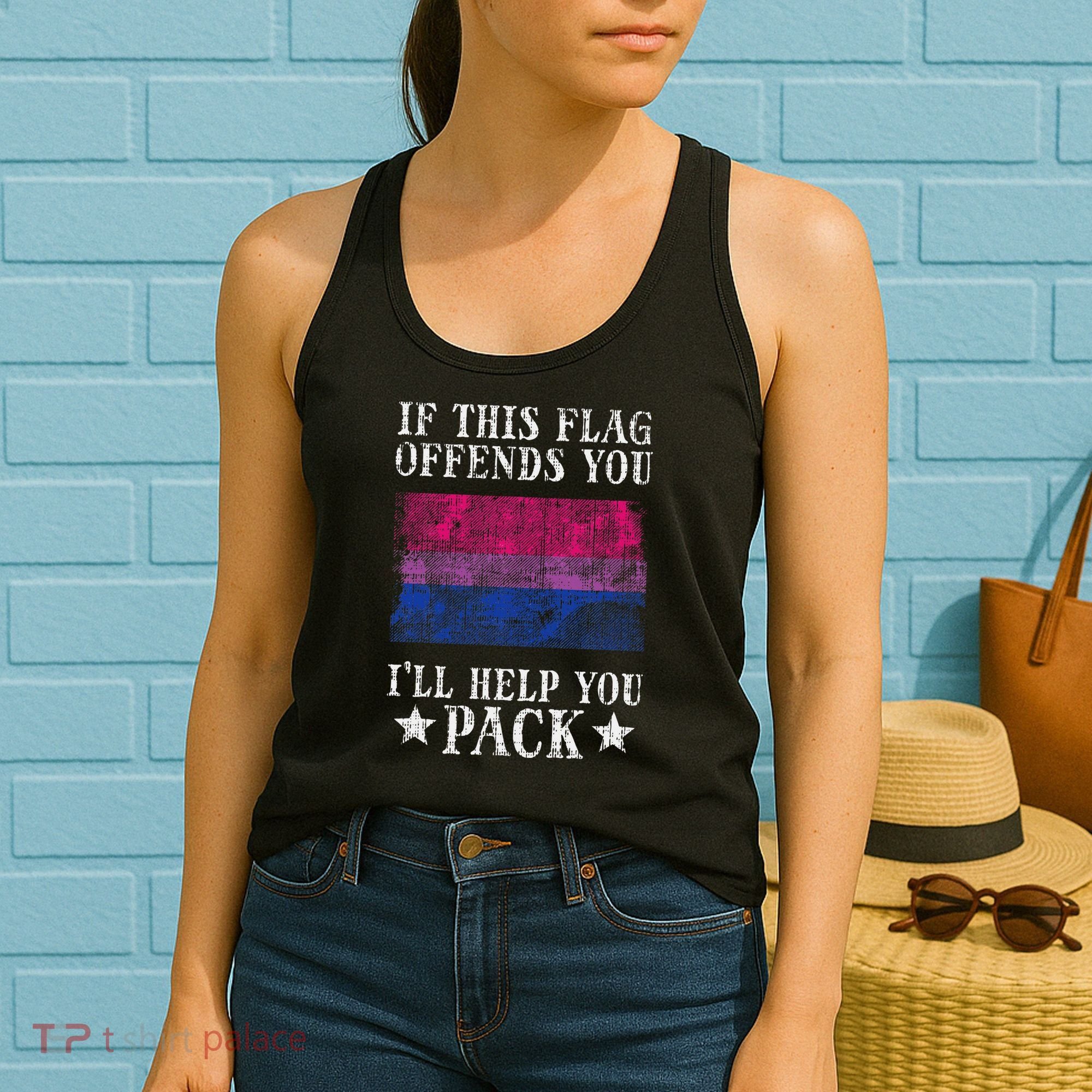 Bisexual Flag If This Offends You Bi Pride Lgbtq Women's Tank Top