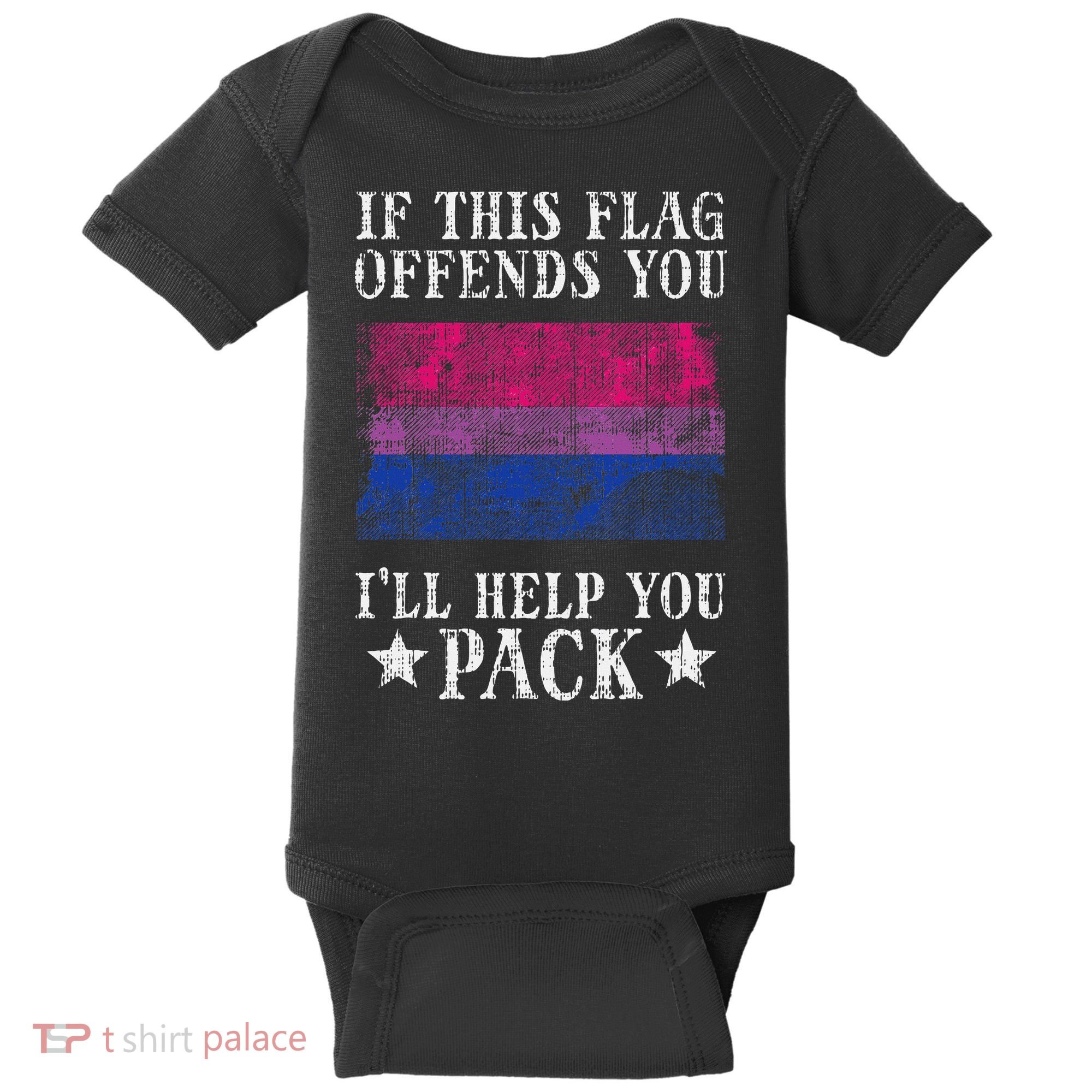 Bisexual Flag If This Offends You Bi Pride Lgbtq Baby Bodysuit