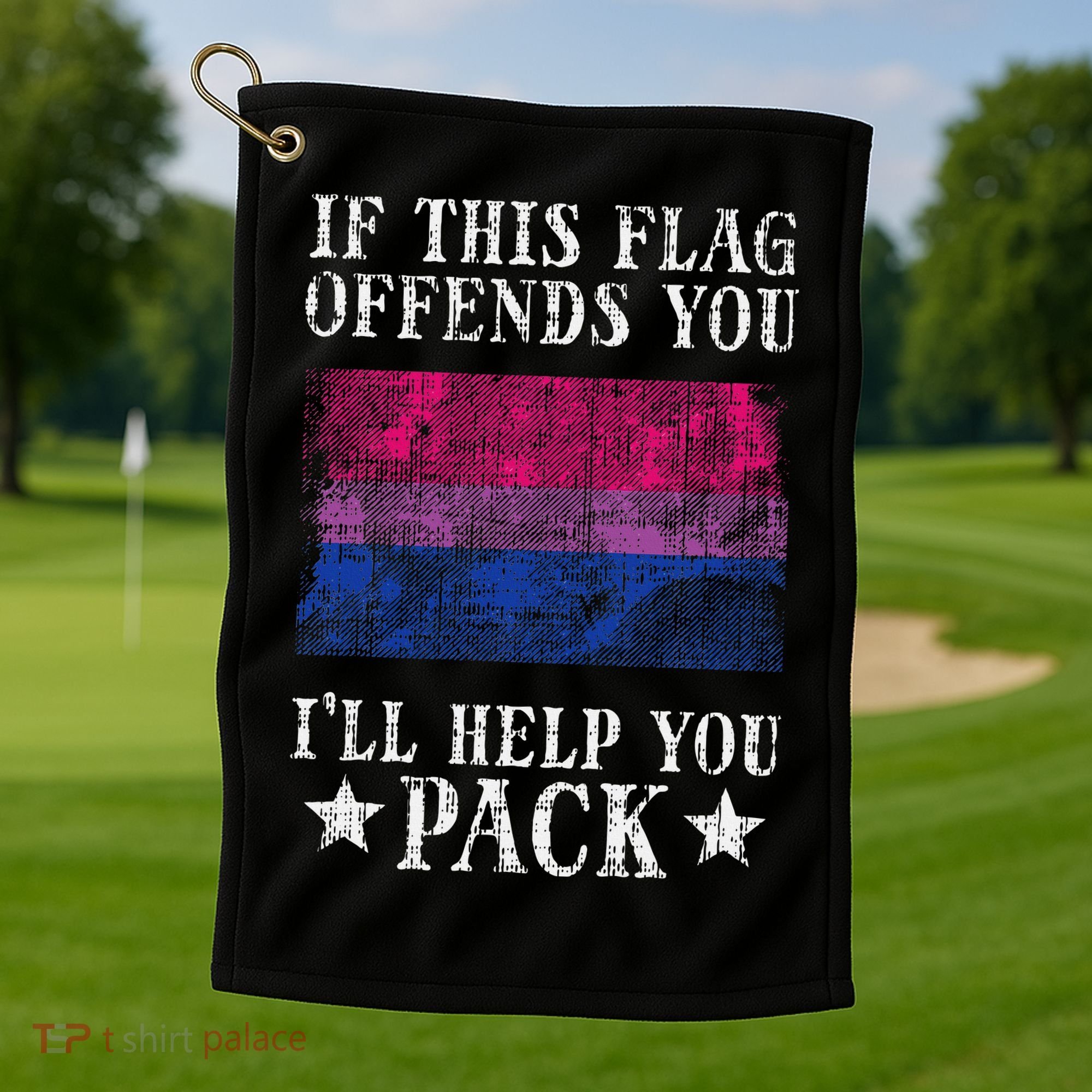 Bisexual Flag If This Offends You Bi Pride Lgbtq Golf Towel