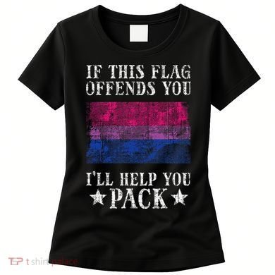 Bisexual Flag If This Offends You Bi Pride Lgbtq Women's T-Shirt