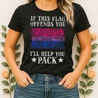 Bisexual Flag If This Offends You Bi Pride Lgbtq Women's T-Shirt thumb 2
