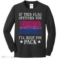 Bisexual Flag If This Offends You Bi Pride Lgbtq Kids Long Sleeve Shirt thumb 0