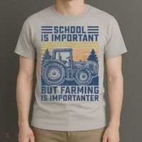 But Farming Is Importanter Farmer Tractor Funny Farm Boys T-Shirt thumb 3