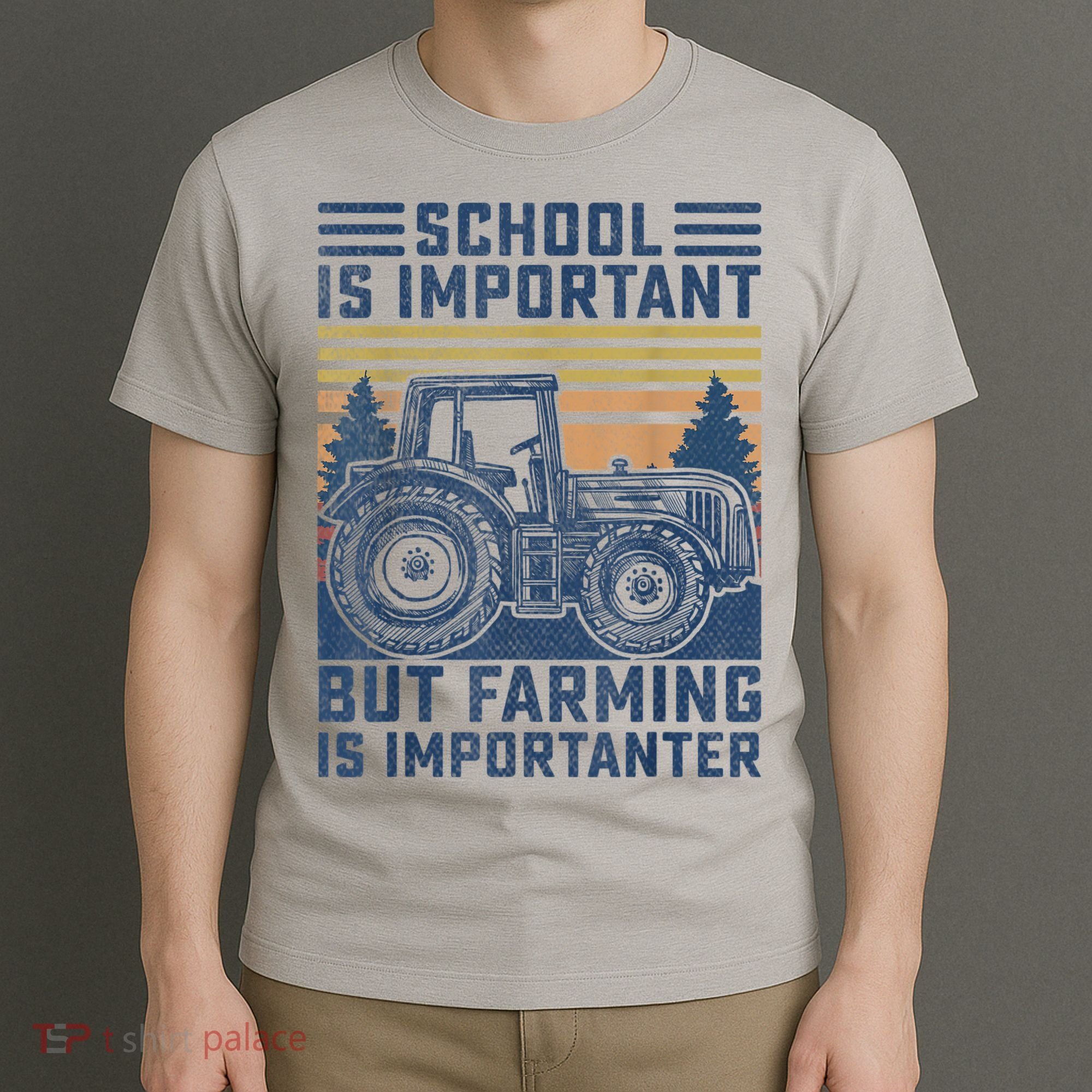 But Farming Is Importanter Farmer Tractor Funny Farm Boys T-Shirt