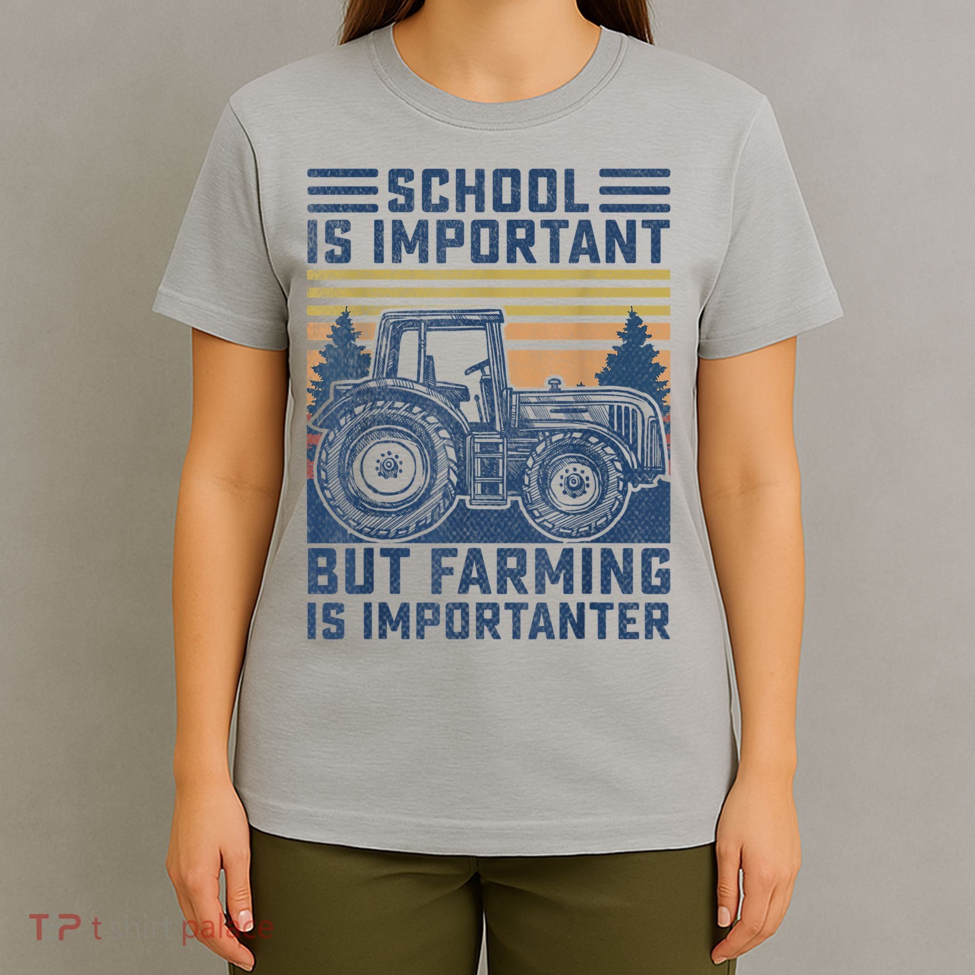 But Farming Is Importanter Farmer Tractor Funny Farm Boys T-Shirt
