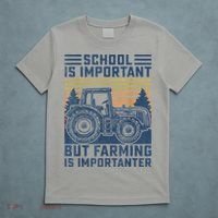 But Farming Is Importanter Farmer Tractor Funny Farm Boys T-Shirt thumb 5