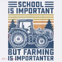But Farming Is Importanter Farmer Tractor Funny Farm Boys Women's Hoodie thumb 2