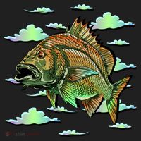 Bass Fishing Illustration River Hook Women's Sweatshirt thumb 2