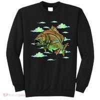 Bass Fishing Illustration River Hook Sweatshirt thumb 0