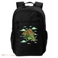 Bass Fishing Illustration River Hook Backpack thumb 0