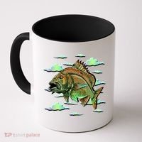 Bass Fishing Illustration River Hook Coffee Mug thumb 0