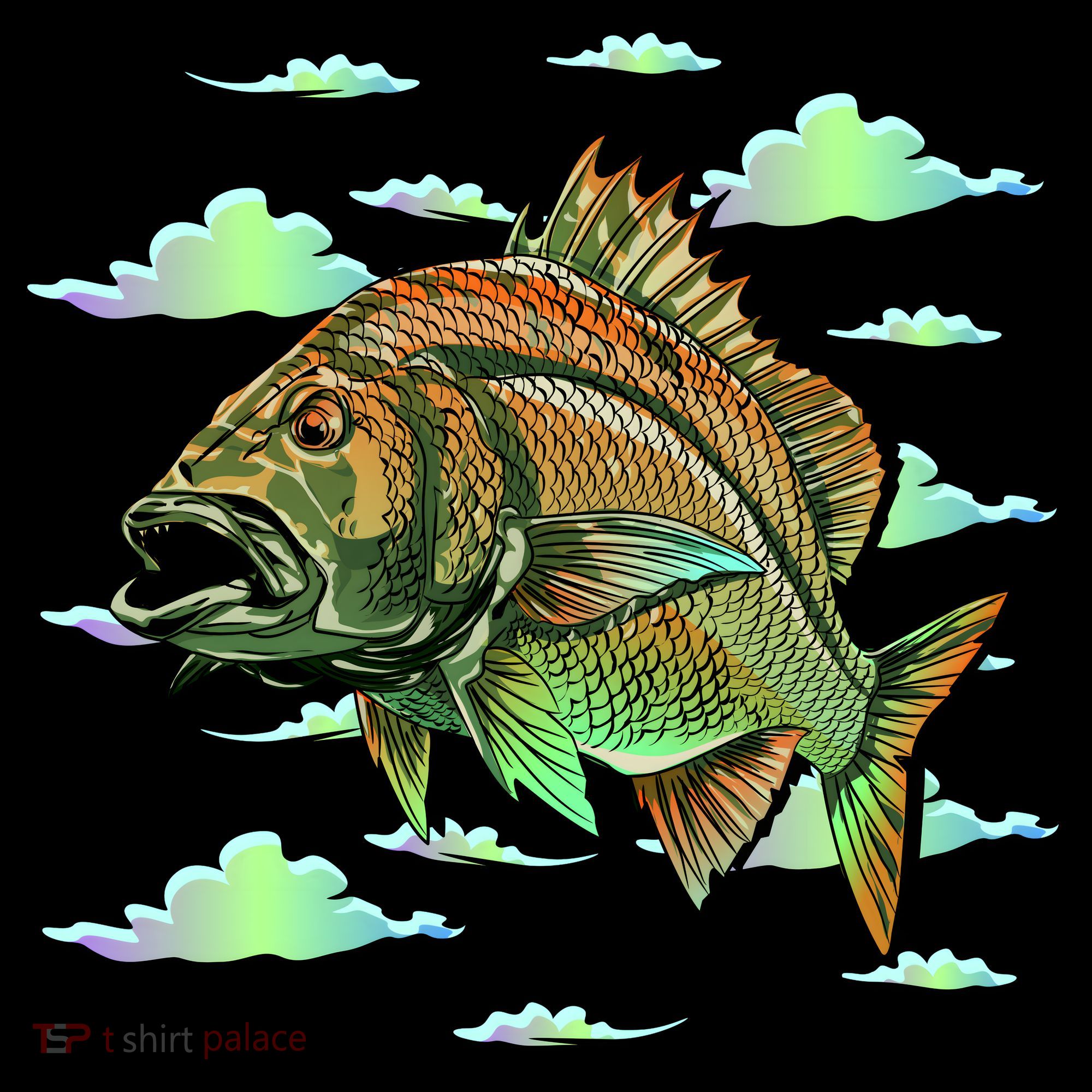 Bass Fishing Illustration River Hook Coffee Mug