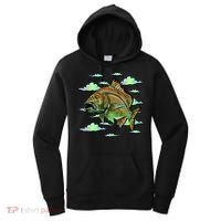 Bass Fishing Illustration River Hook Women's Hoodie thumb 0