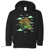 Bass Fishing Illustration River Hook Toddler Hoodie thumb 0