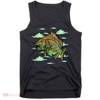 Bass Fishing Illustration River Hook Tank Top thumb 0