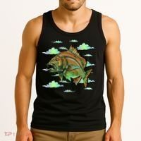 Bass Fishing Illustration River Hook Tank Top thumb 3