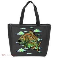 Bass Fishing Illustration River Hook Tote Bag thumb 0