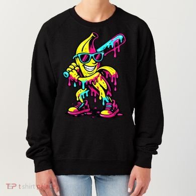 Banana Funny Ice Cream Drip Women's Sweatshirt