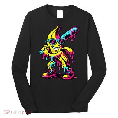Banana Funny Ice Cream Drip Long Sleeve Shirt
