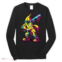 Banana Funny Ice Cream Drip Long Sleeve Shirt thumb 0