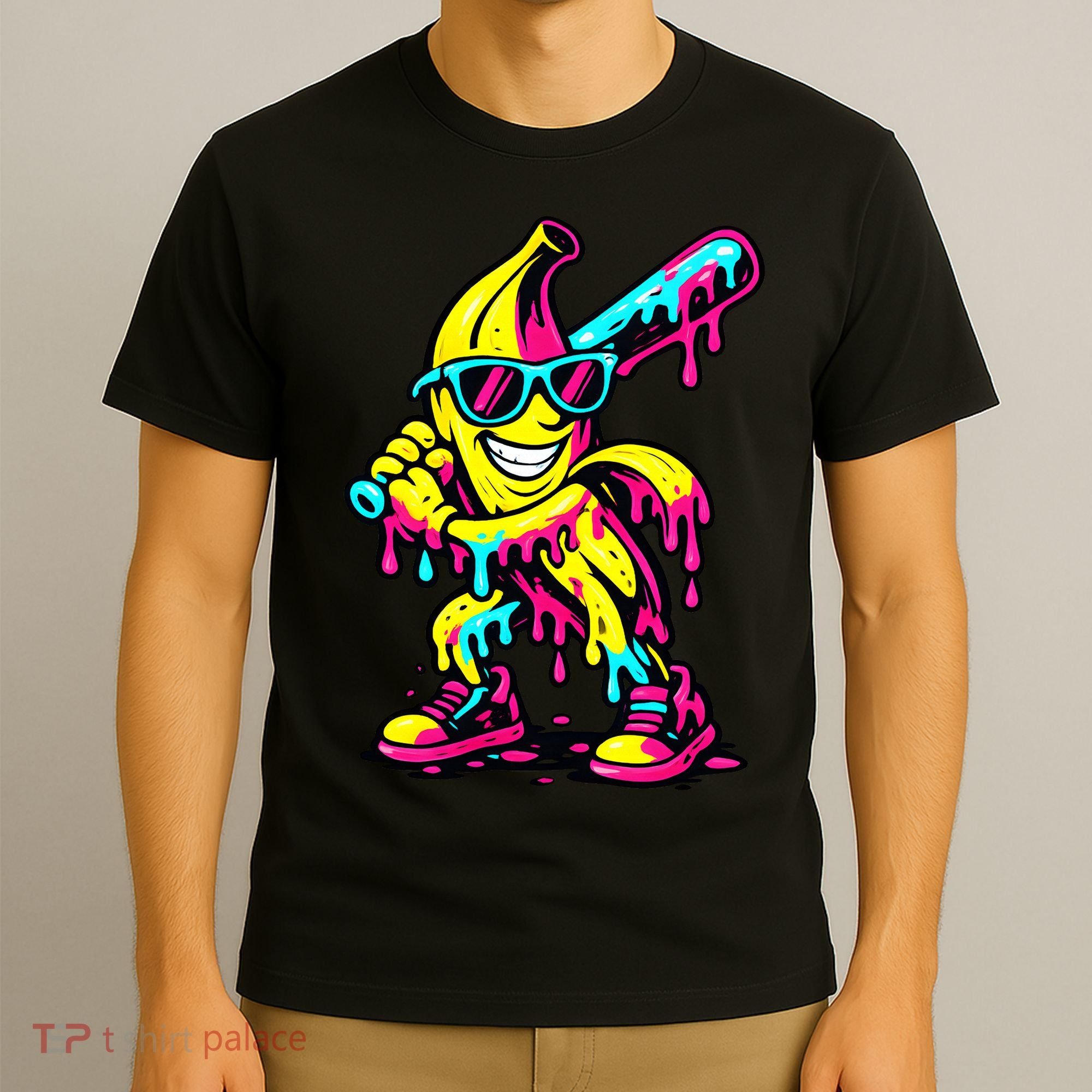 Banana Funny Ice Cream Drip T-Shirt