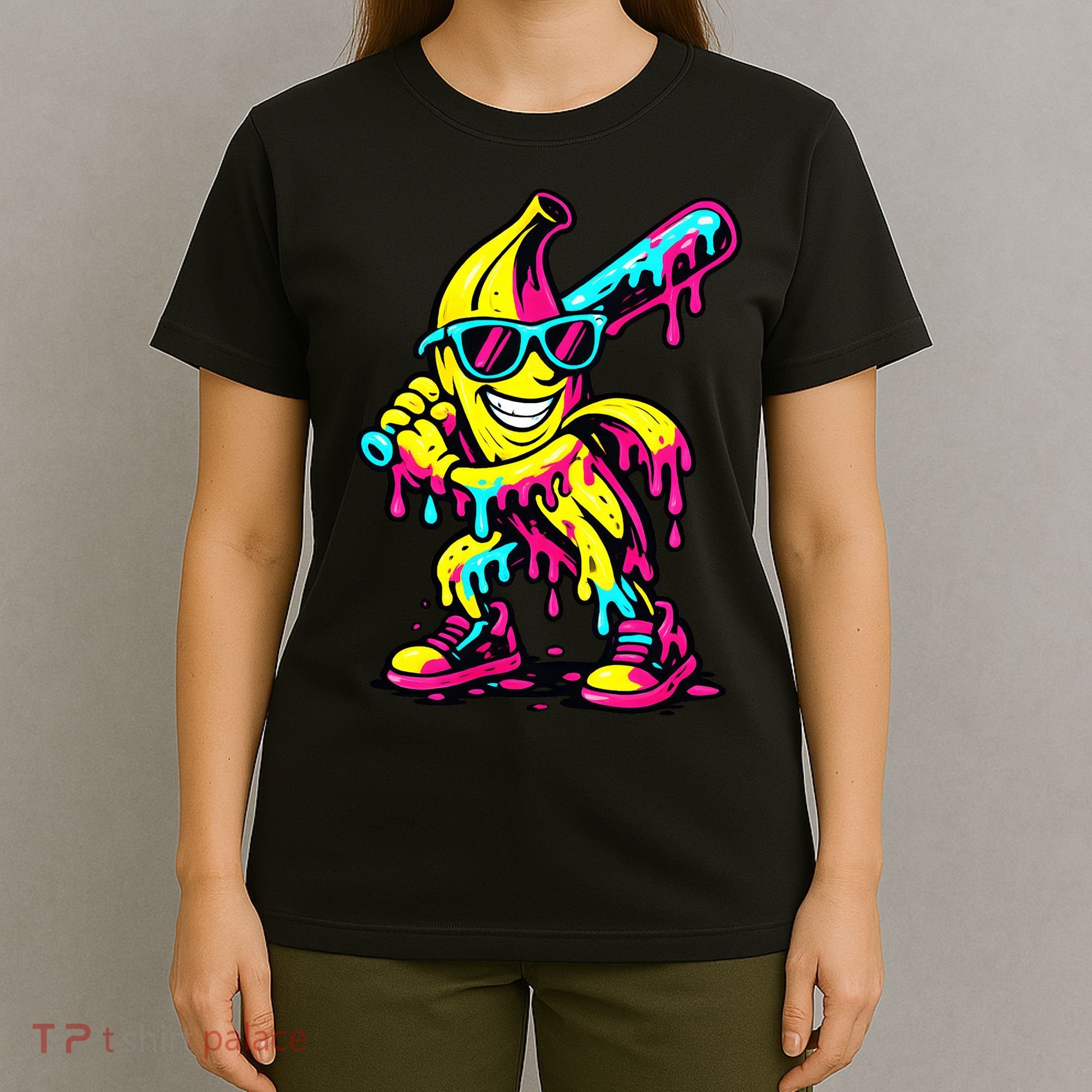 Banana Funny Ice Cream Drip T-Shirt