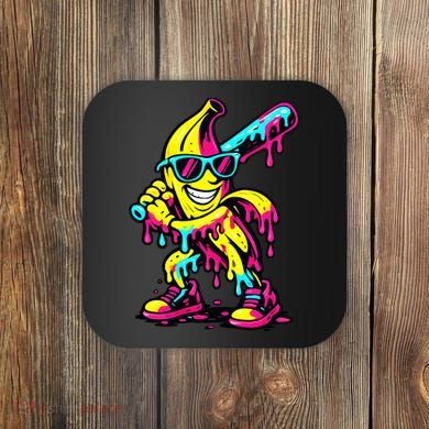 Banana Funny Ice Cream Drip Coaster
