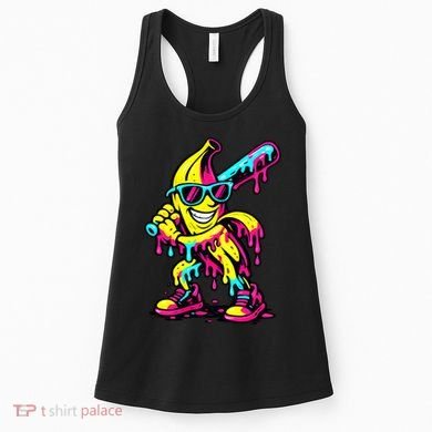 Banana Funny Ice Cream Drip Women's Tank Top