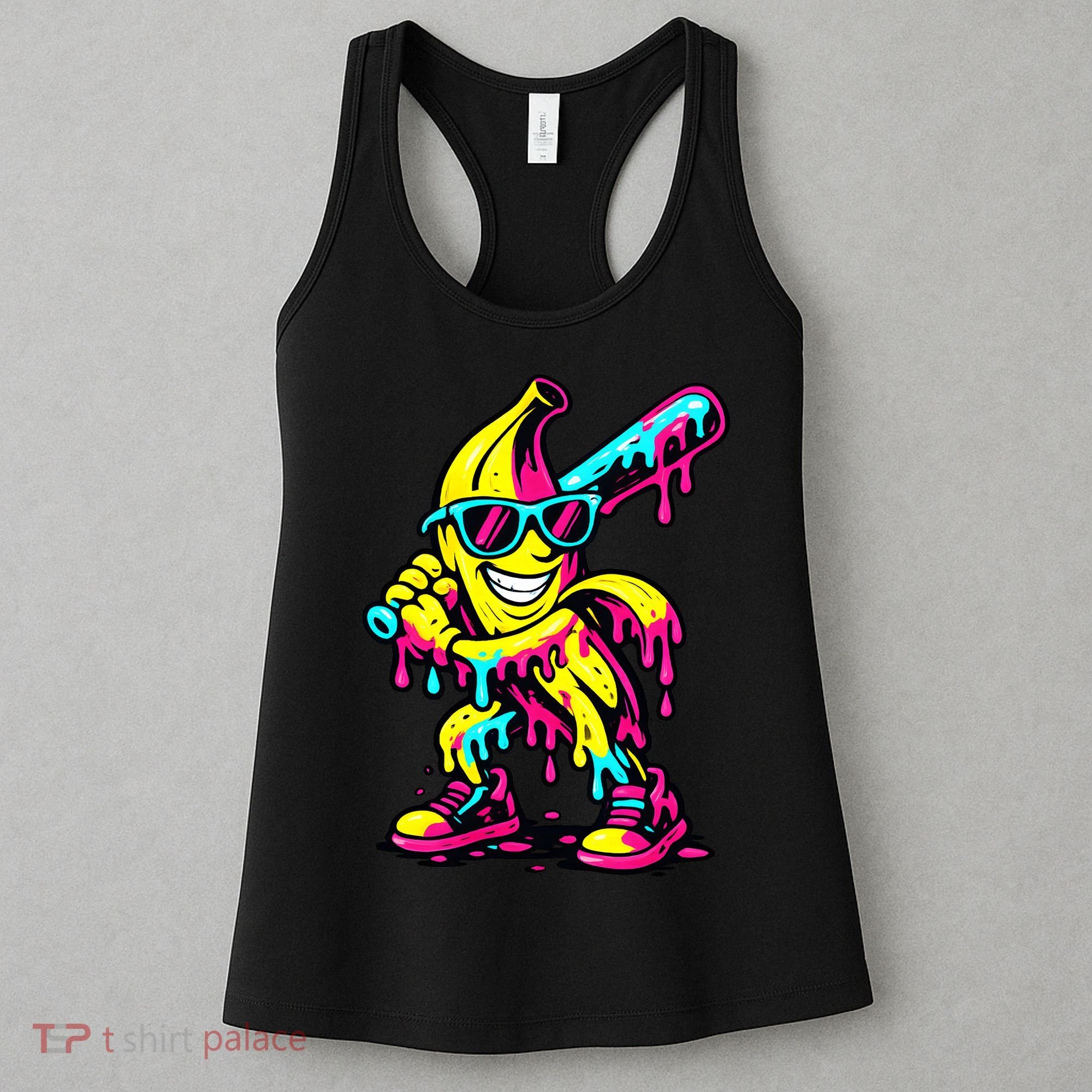 Banana Funny Ice Cream Drip Women's Tank Top