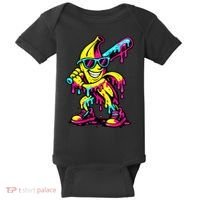 Banana Funny Ice Cream Drip Baby Bodysuit thumb 0