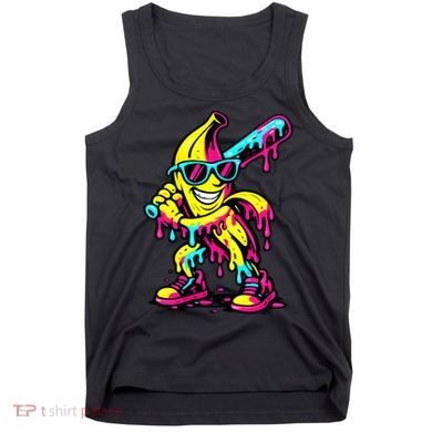 Banana Funny Ice Cream Drip Tank Top