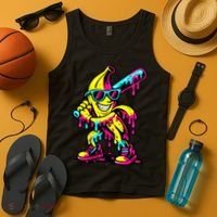 Banana Funny Ice Cream Drip Tank Top thumb 4