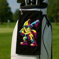 Banana Funny Ice Cream Drip Golf Towel thumb 2