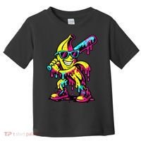 Banana Funny Ice Cream Drip Toddler T-Shirt thumb 0
