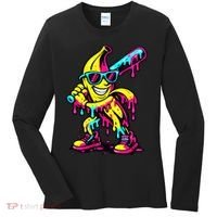 Banana Funny Ice Cream Drip Women's Long Sleeve Shirt thumb 0