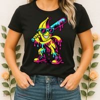 Banana Funny Ice Cream Drip Women's T-Shirt thumb 2