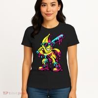 Banana Funny Ice Cream Drip Women's T-Shirt thumb 4