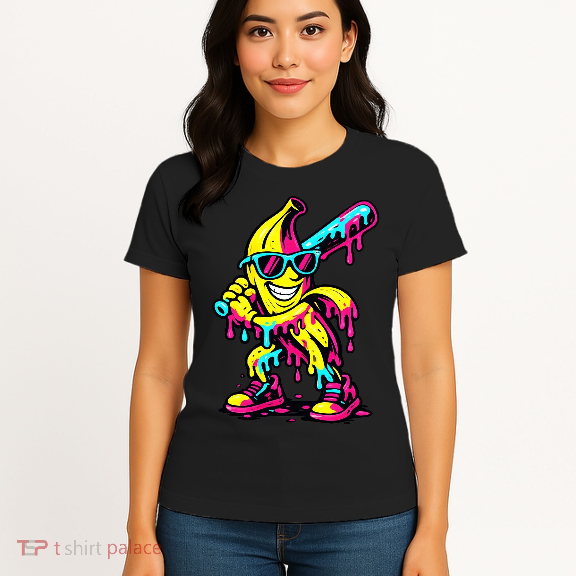 Banana Funny Ice Cream Drip Women's T-Shirt
