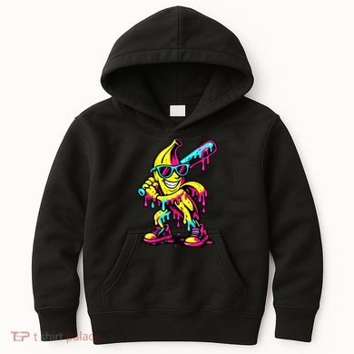 Banana Funny Ice Cream Drip Kids Hoodie