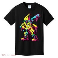 Banana Funny Ice Cream Drip Kids T-Shirt thumb 0
