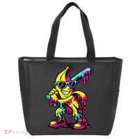 Banana Funny Ice Cream Drip Tote Bag thumb 0