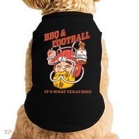 Bbq & Football ItS What Texas Does Doggie Tank thumb 0