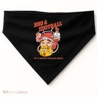 Bbq & Football ItS What Texas Does USA-Made Doggie Bandana thumb 0