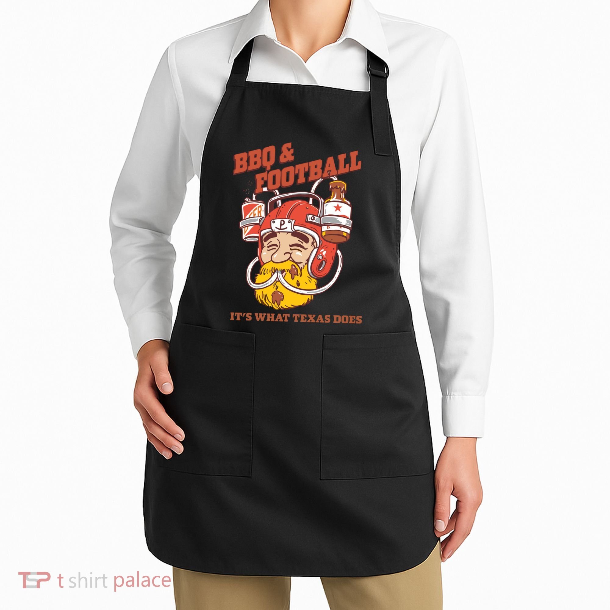 Bbq & Football ItS What Texas Does Apron