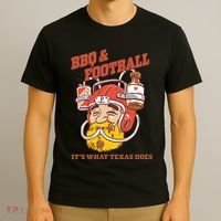 Bbq & Football ItS What Texas Does T-Shirt thumb 3